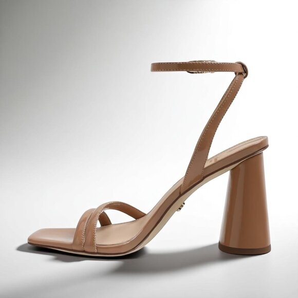 NIB Sam Edelman Kia Block Heel Sandal Rosa Blush Patent - Picture 6 of 11